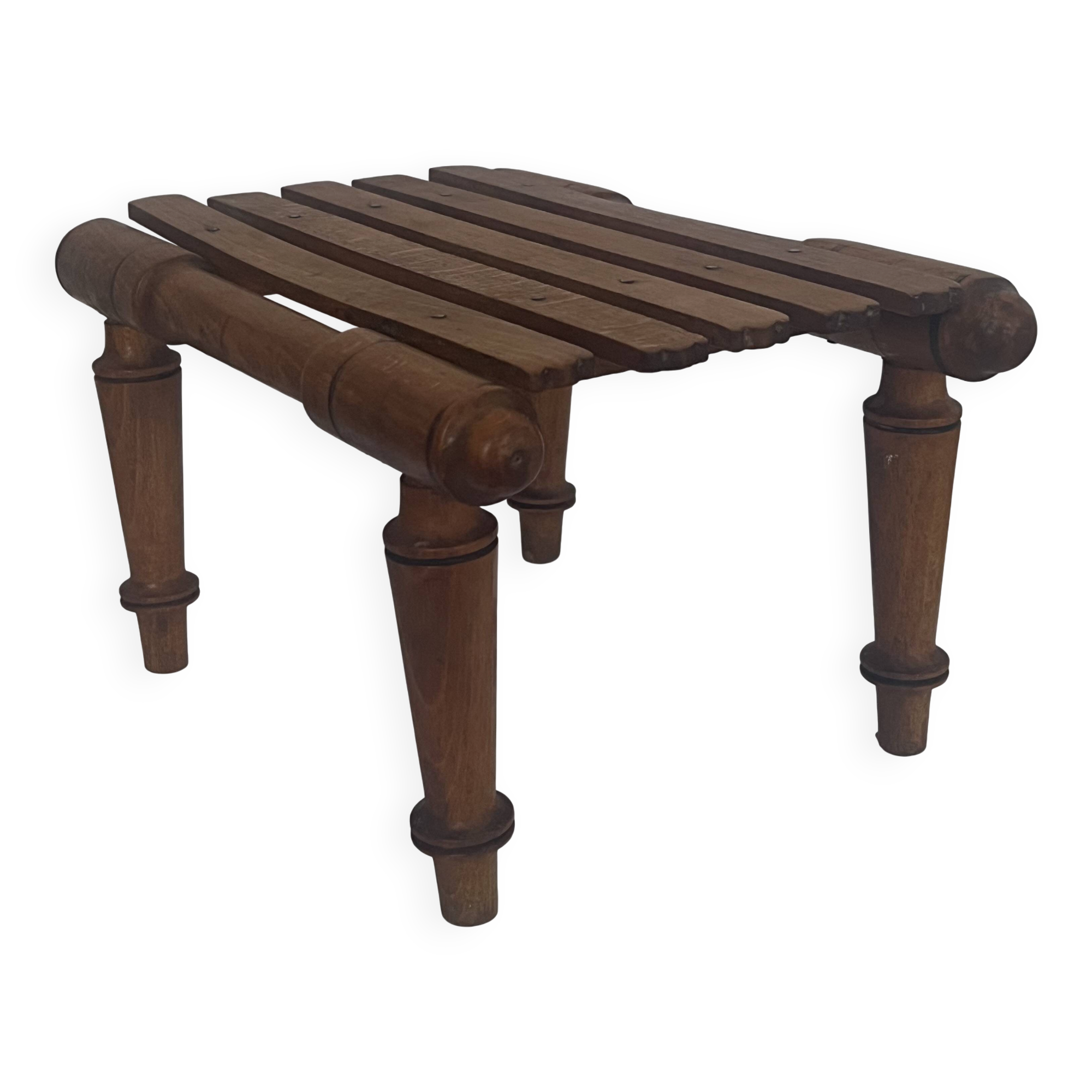 Small bench, slatted footrest