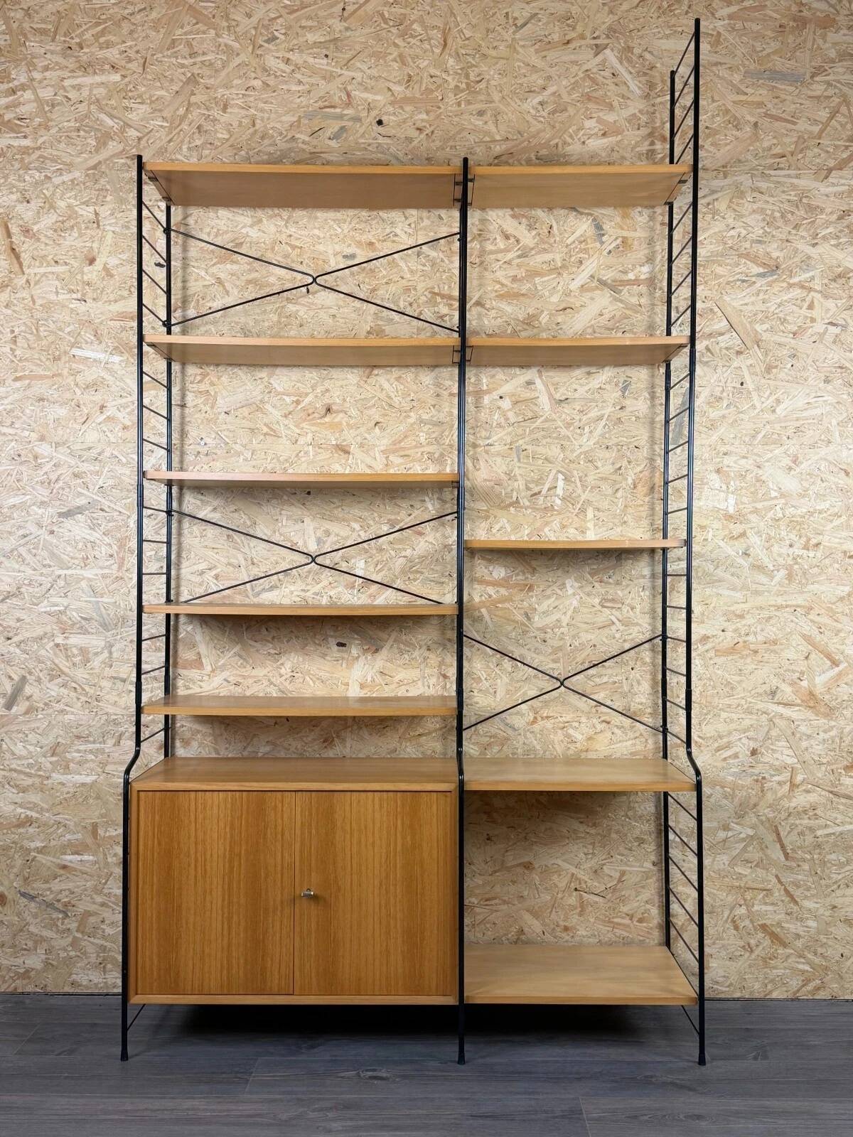 1960s 1970s Ash Shelving System Wall Unit from WHB Germany