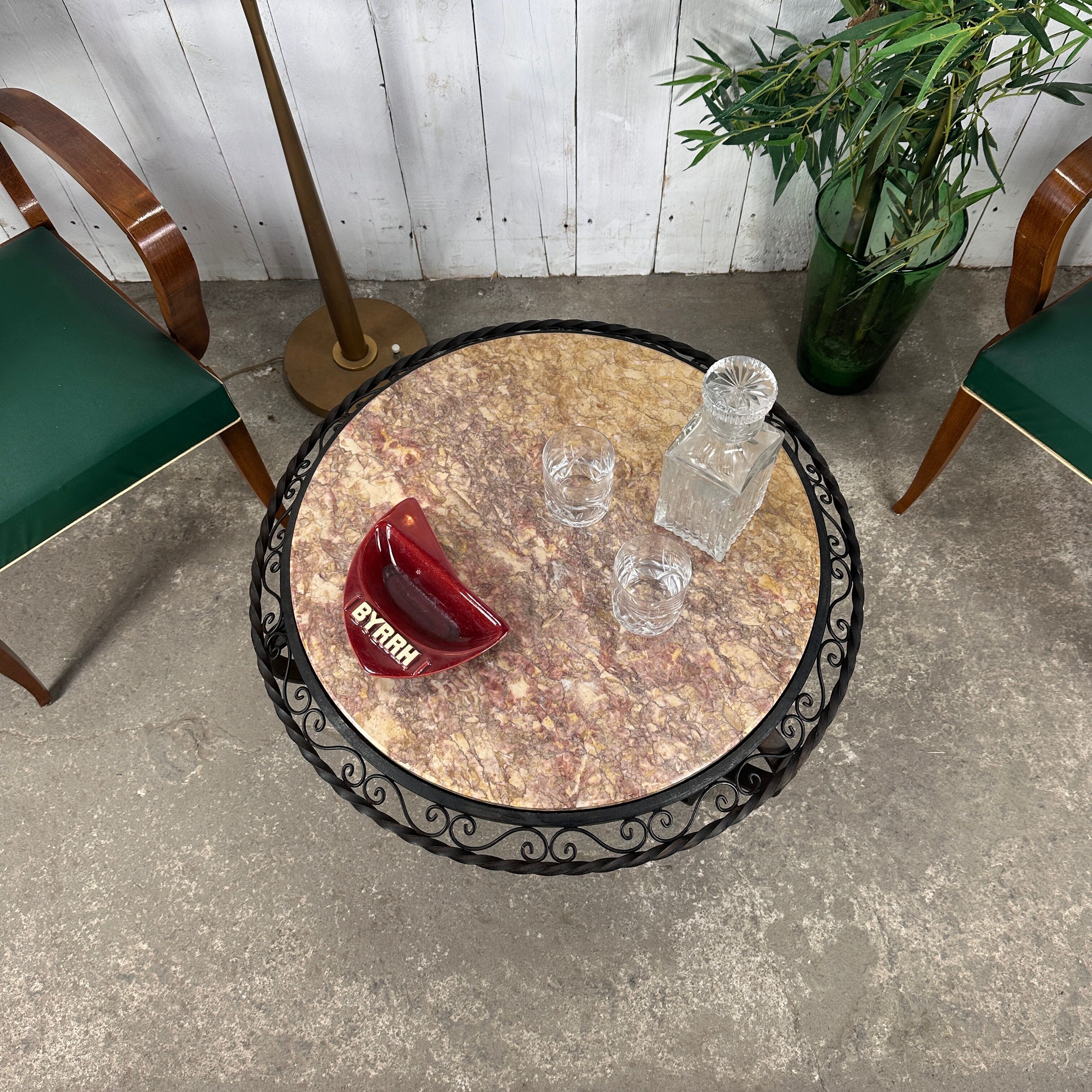 Table basse fer forgé