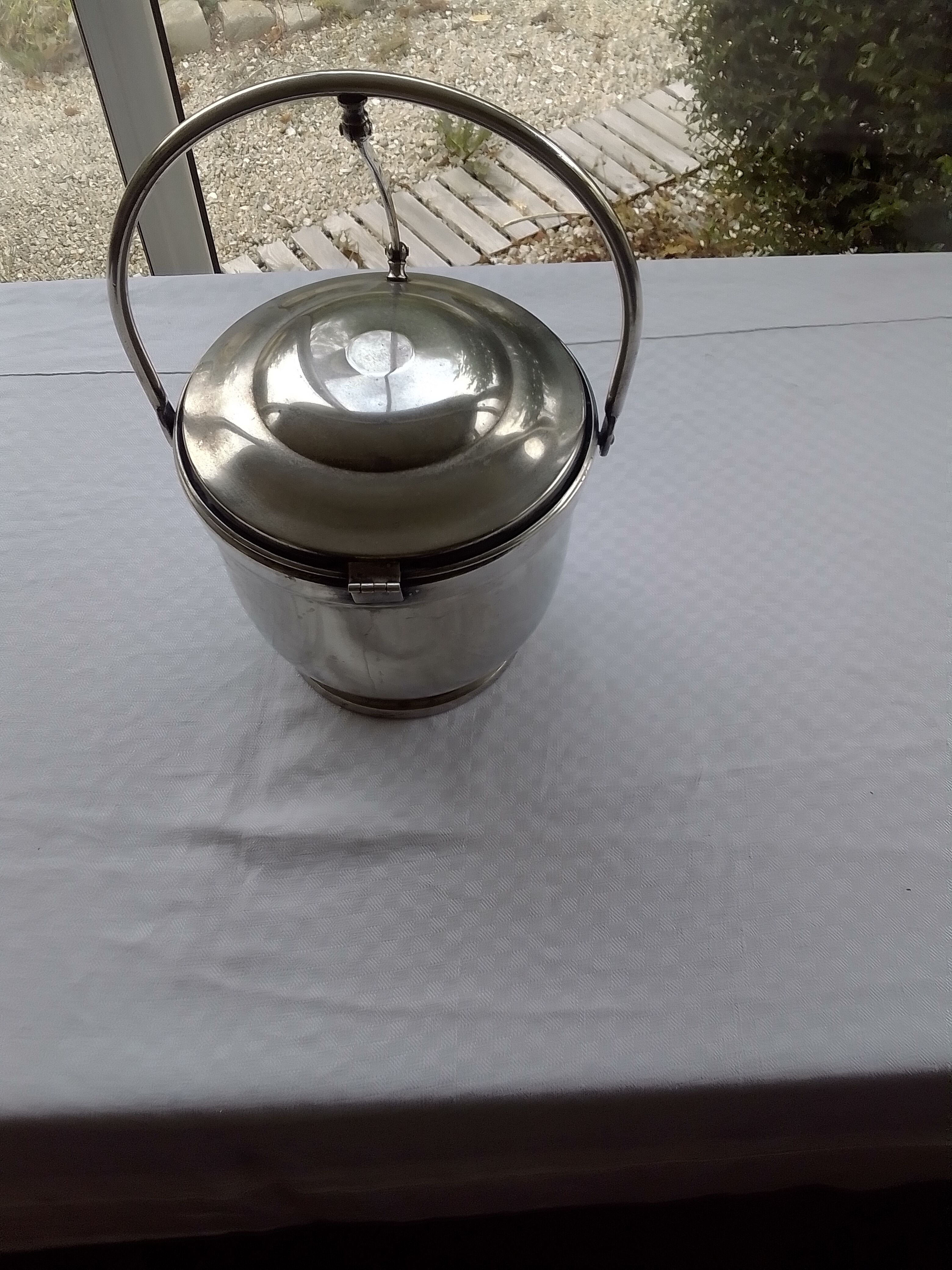 Seau à glace métal argenté
