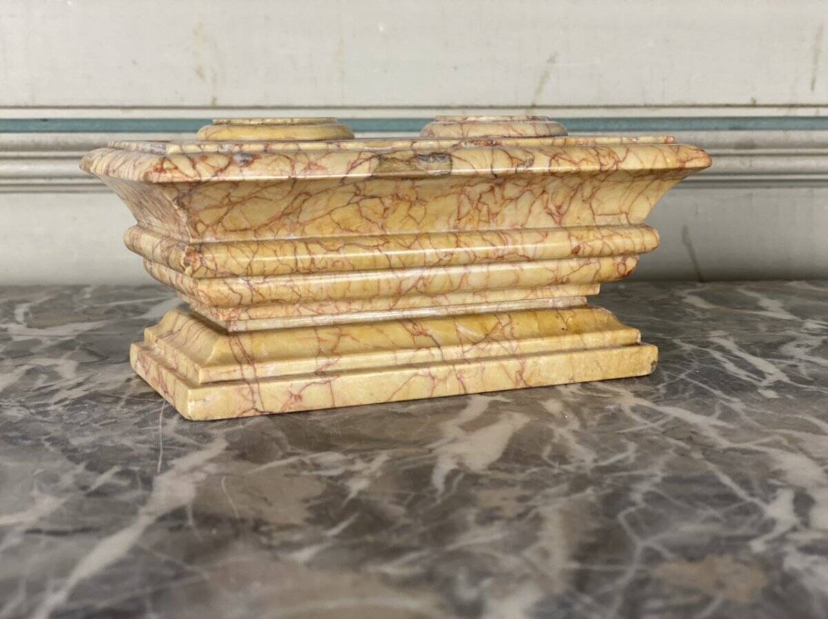Yellow marble inkwell Sainte Beaume