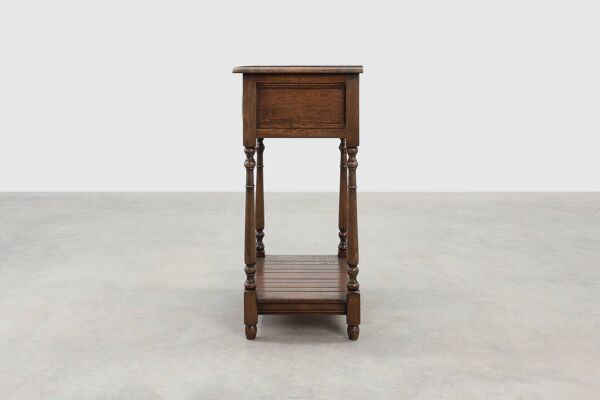 Petit cabinet rustique avec tiroir ou table de nuit en chêne, France, 19e siècle