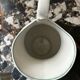 White toilet jug with green trim