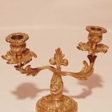 Bougeoir en bronze doré
