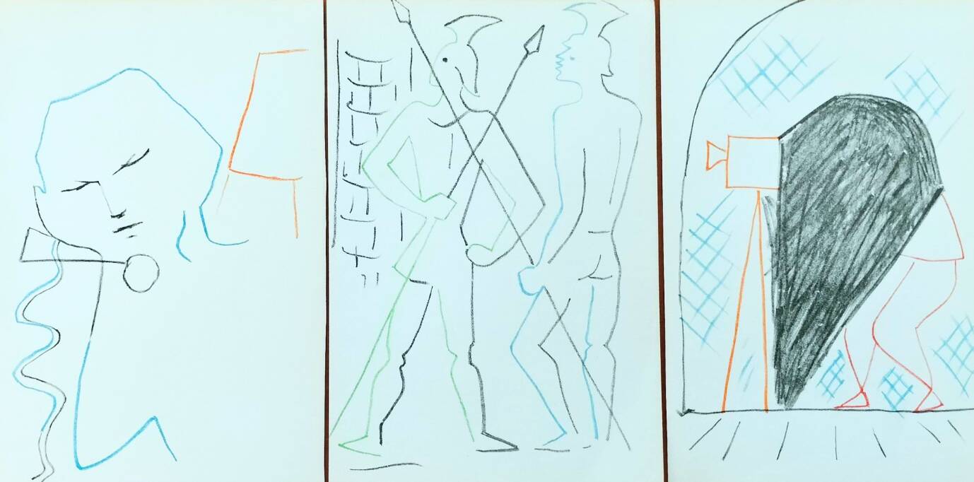 Jean Cocteau – Rare set of 3 lithographs – 1957 – Limited edition