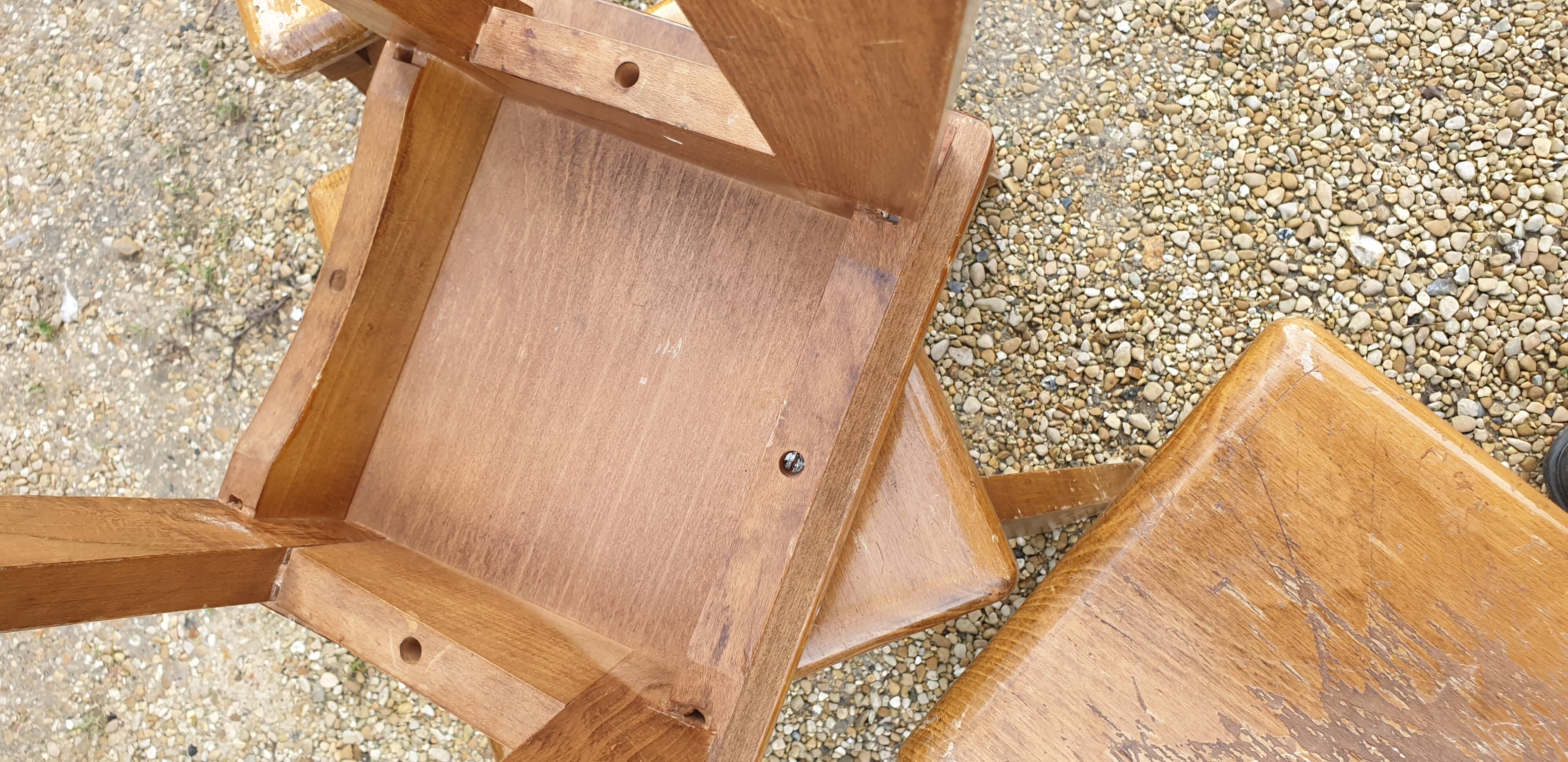 4 tabourets bas desing  années 50