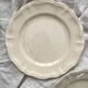 5 Sarreguemines ivory scalloped earthenware dinner plates