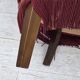 1970s, Danish armchair, cherry-red furniture velour, ash wood legs.