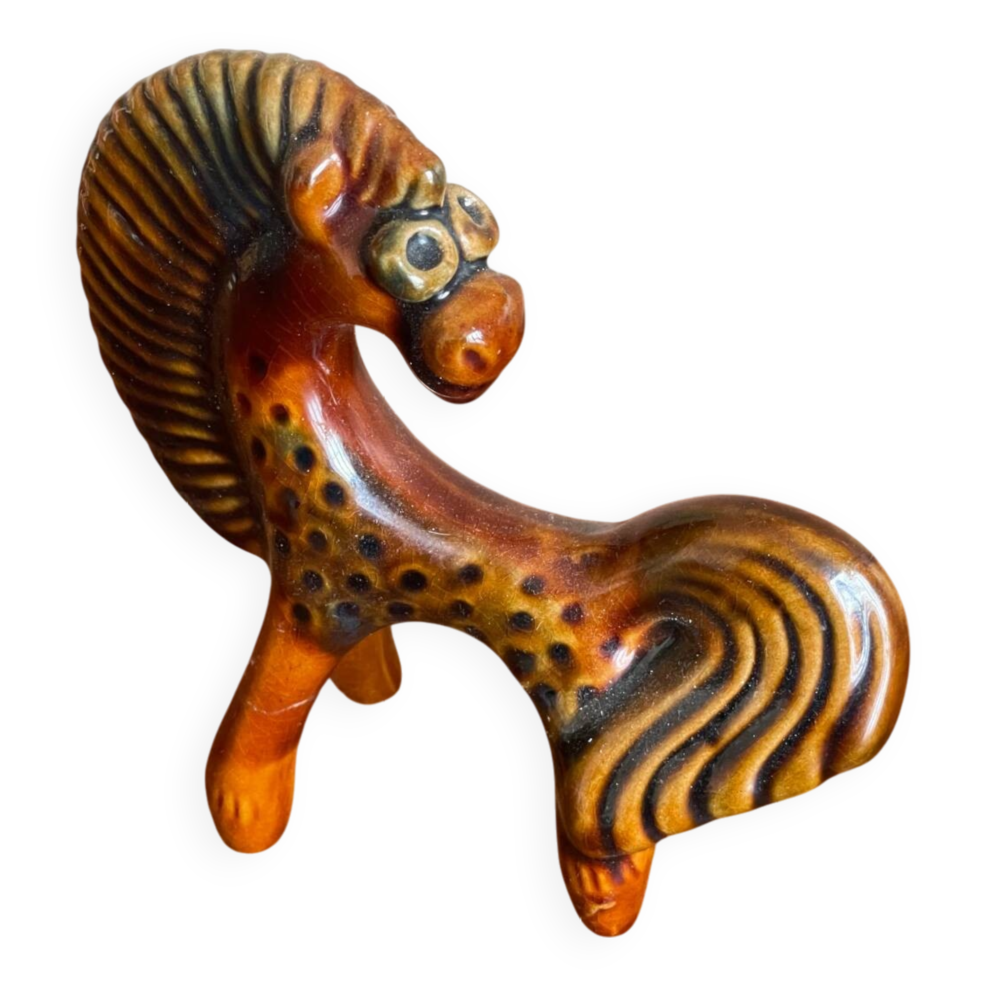 Vasilkovsky horse in majolica