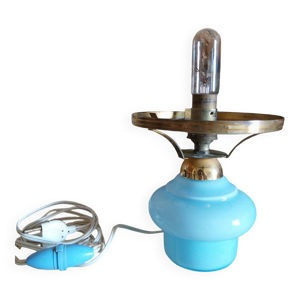 Ancien pied de lampe - bleu
