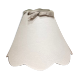 White and linen scalloped lampshade
