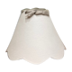 White and linen scalloped lampshade