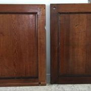 Pair of vintage oak sliding doors