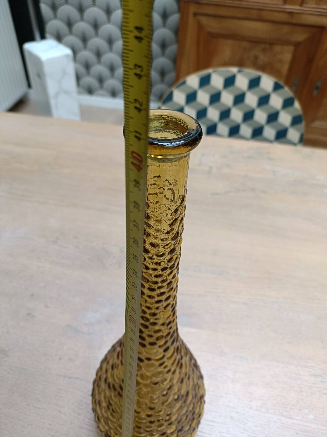 Bottle, carafe, soliflore in Empoli glass