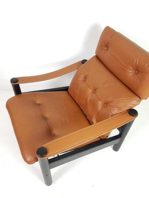 Danish suede leather armchair