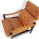 Danish suede leather armchair