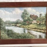 Oil painting on isorel signed M. Höpflinoer, Impressionist.