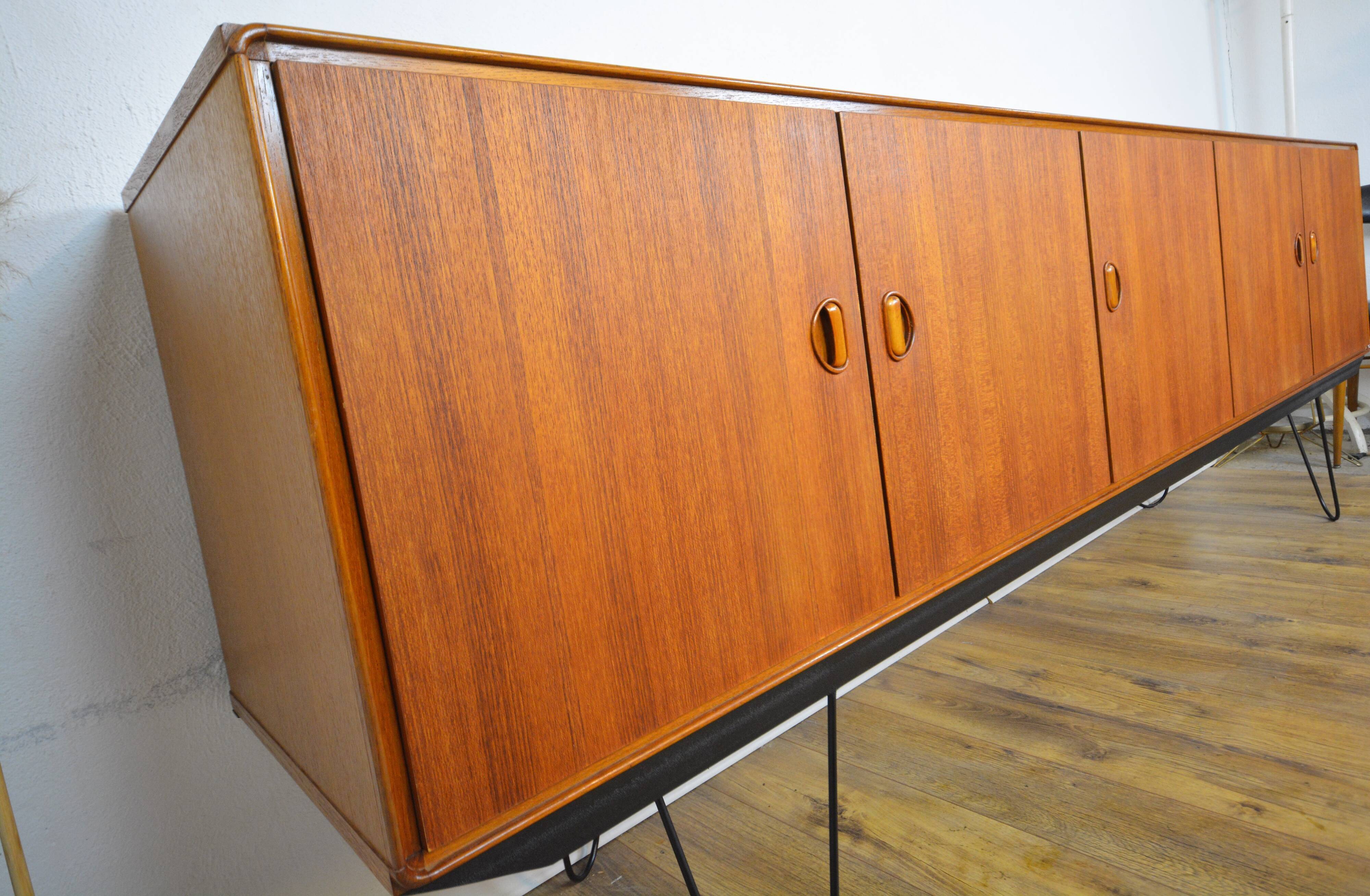 Scandinavian sideboard Fristho teak and metal