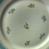 Set of 6 old flat plates with flower pattern