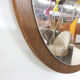 Miroir en teck du milieu du siècle 40cm