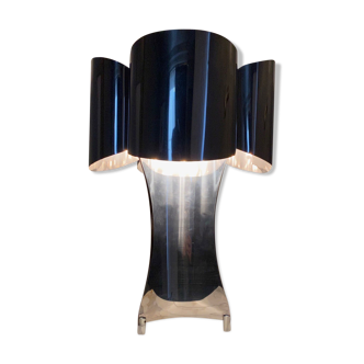 Lamp in folded stainless steel sheets