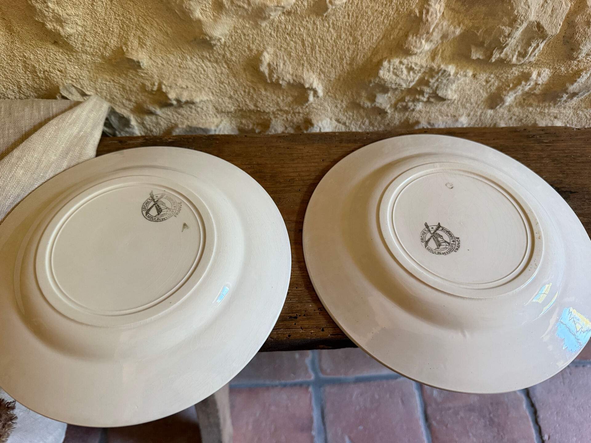 Assiettes plates Moulin Des Loups art déco
