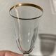 4 verres à pied à apéritif à liseré doré en verre soufflé