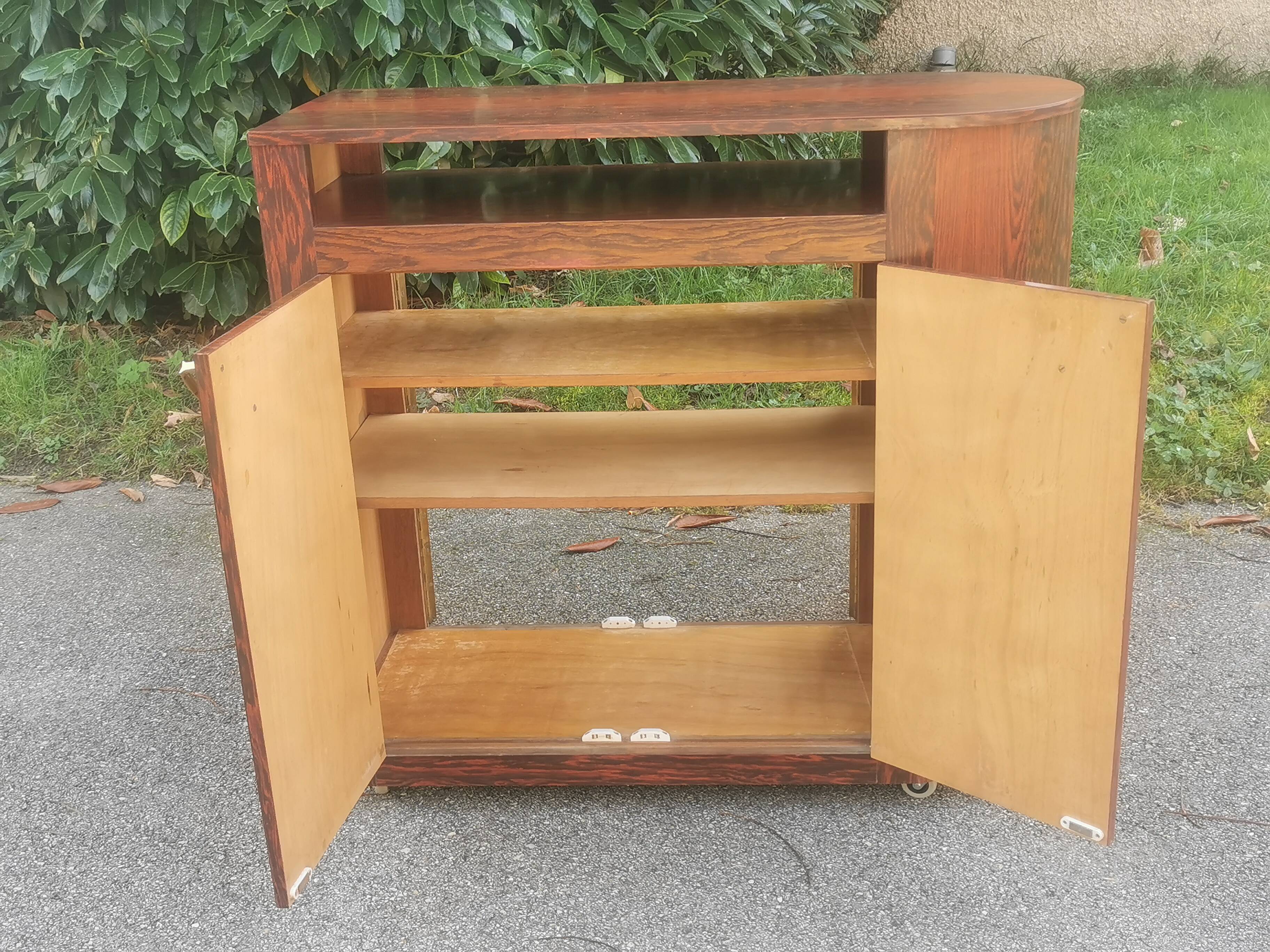 Vintage desktop furniture "flamed mahogany"