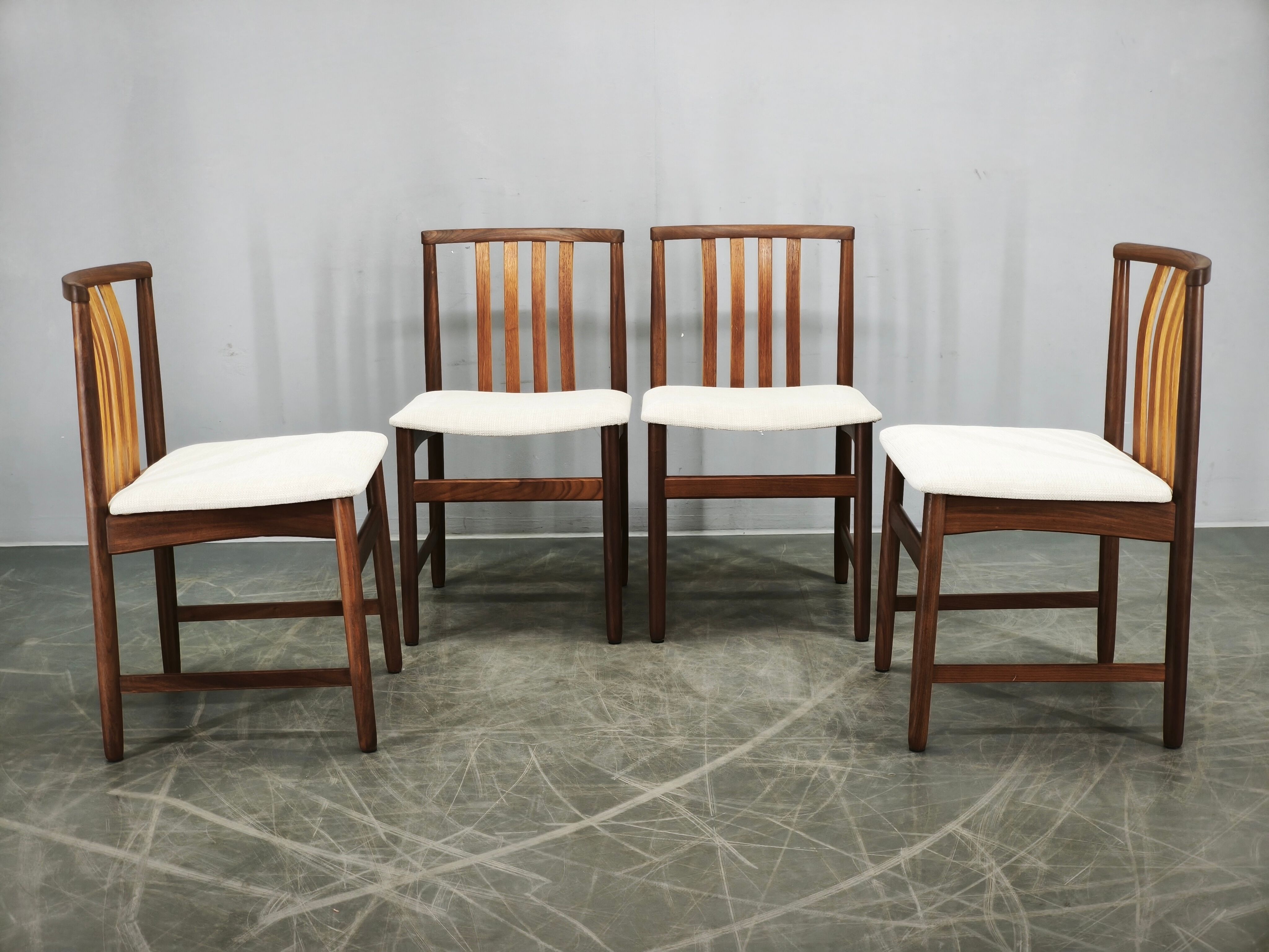 Set of Four Danish Teak Dining Chairs, Scandinavia, 1960s