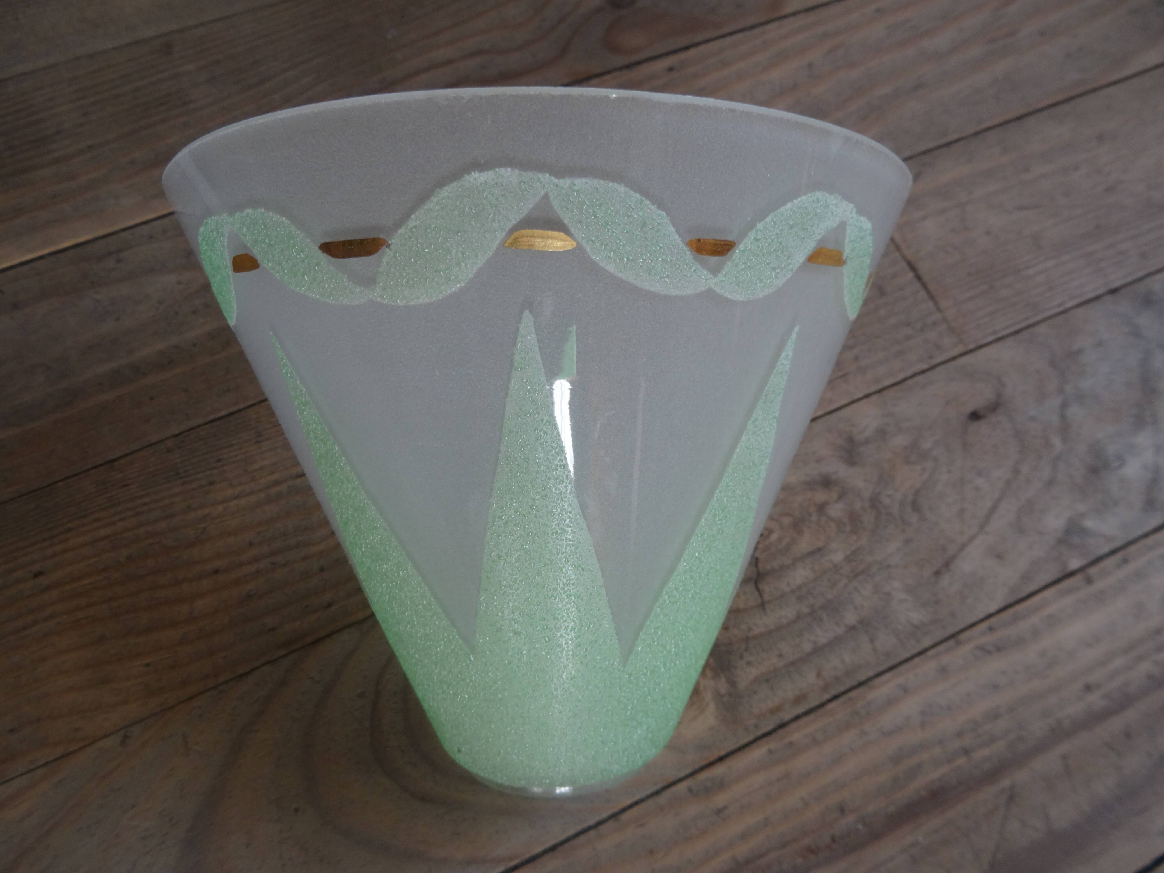 Conical glass day abatat 50s