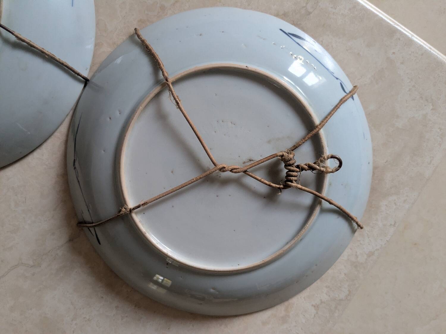 Two Chinese soup plates