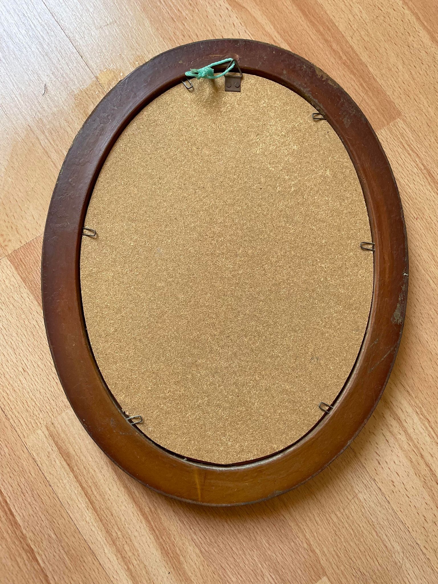 Mirror oval frame gilded wood