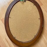 Mirror oval frame gilded wood