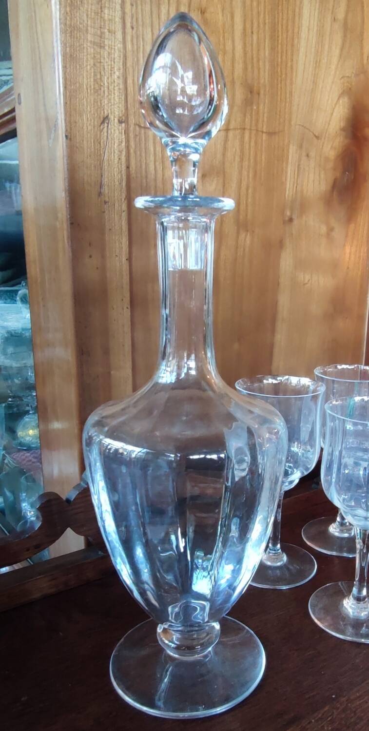 Glassware set, ice bucket, carafe, Baccarat crystal Capri model 20 pieces