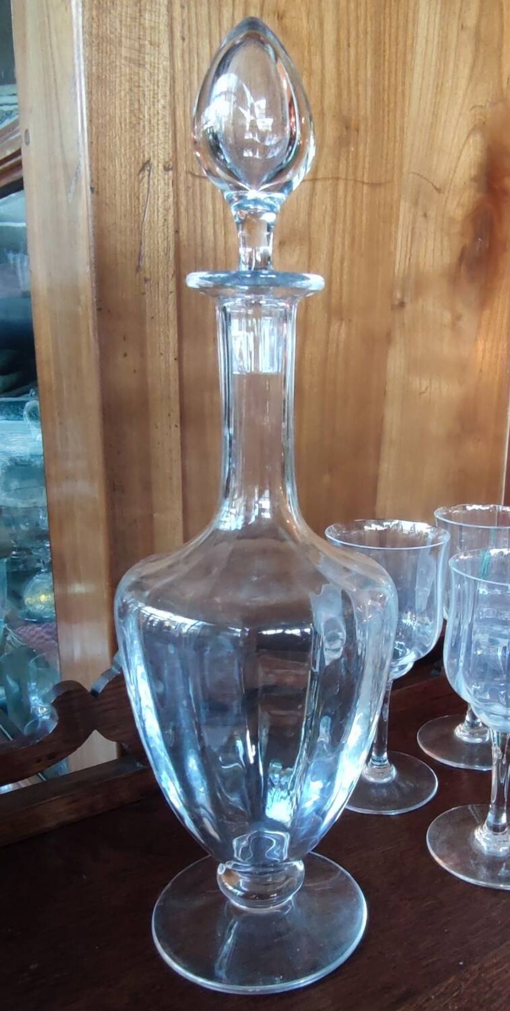 Glassware set, ice bucket, carafe, Baccarat crystal Capri model 20 pieces