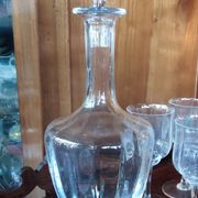 Glassware set, ice bucket, carafe, Baccarat crystal Capri model 20 pieces