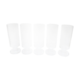 5 vintage clear glass