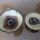 Set of 2 ceramic cups signed ethnic Berber style