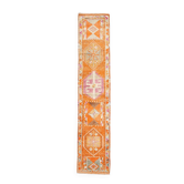 Tapis de couloir vintage fait main, 3 x 13 pouces, couleur pêche et rose, 79 x 399 cm