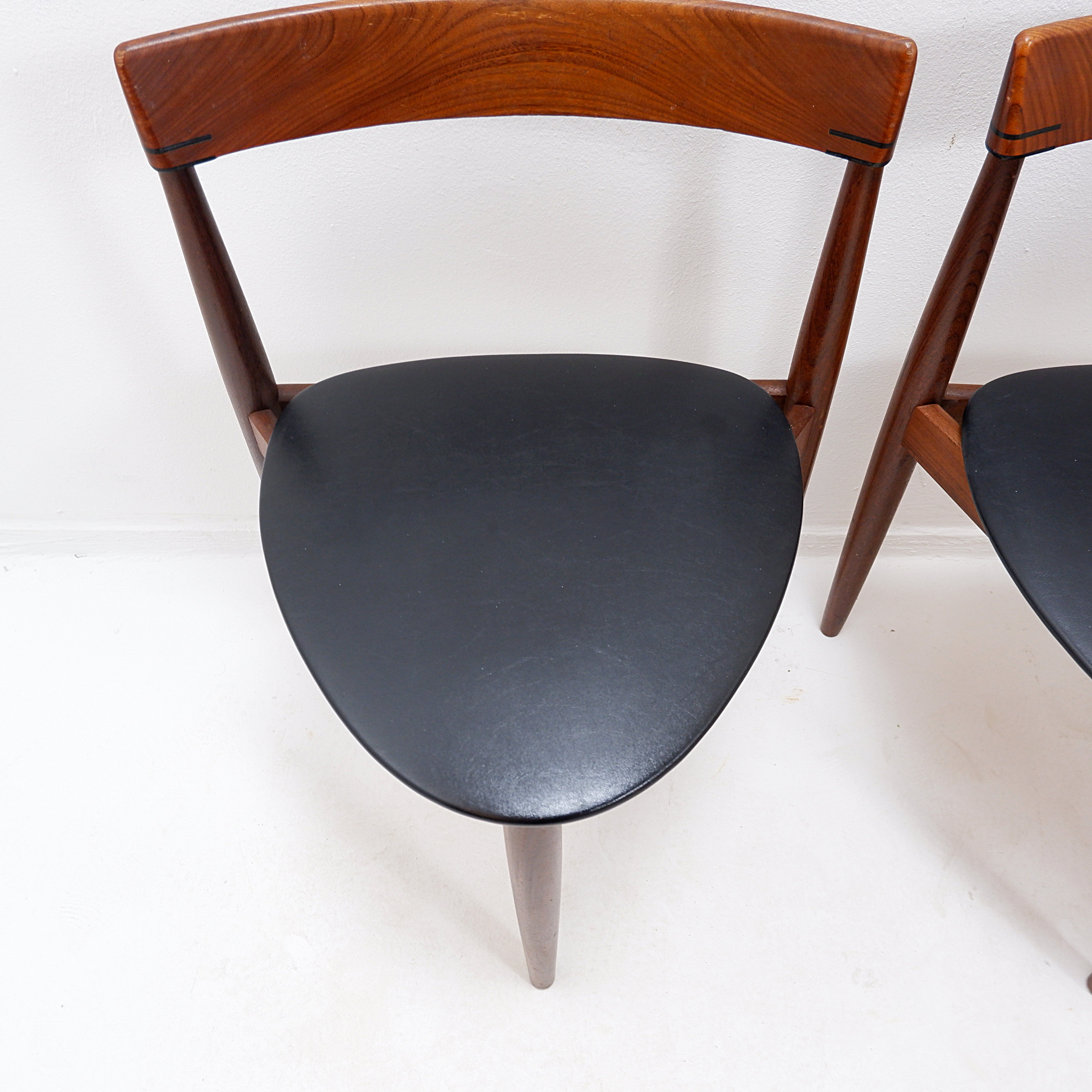 Set of 4 "Roundette" teak chairs by Hans Olsen for Frem Røjle, 1950s