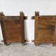 Pair of large vintage bamboo mirrors, 1970s