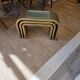 3 nesting tables, space age, circa 1970.