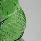 Bouteille 'Genie' en peau de serpent en verre vert italien Empoli