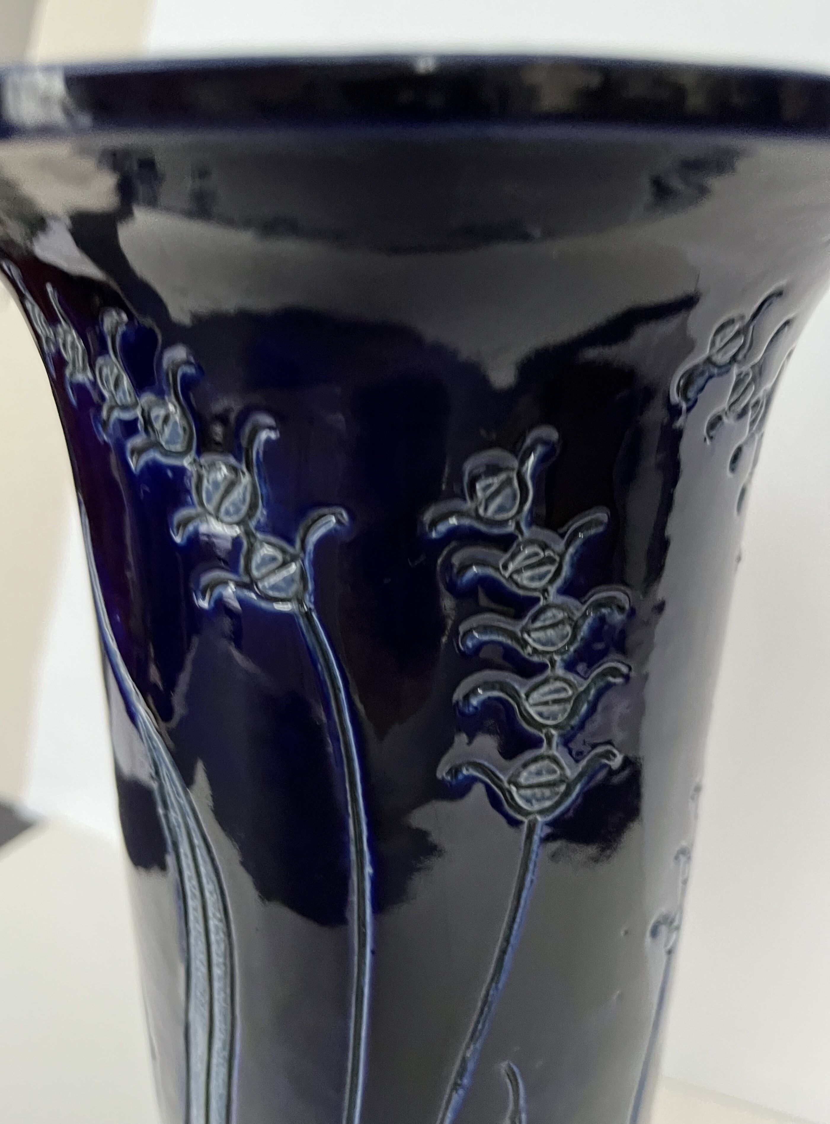 Blue ceramic vase