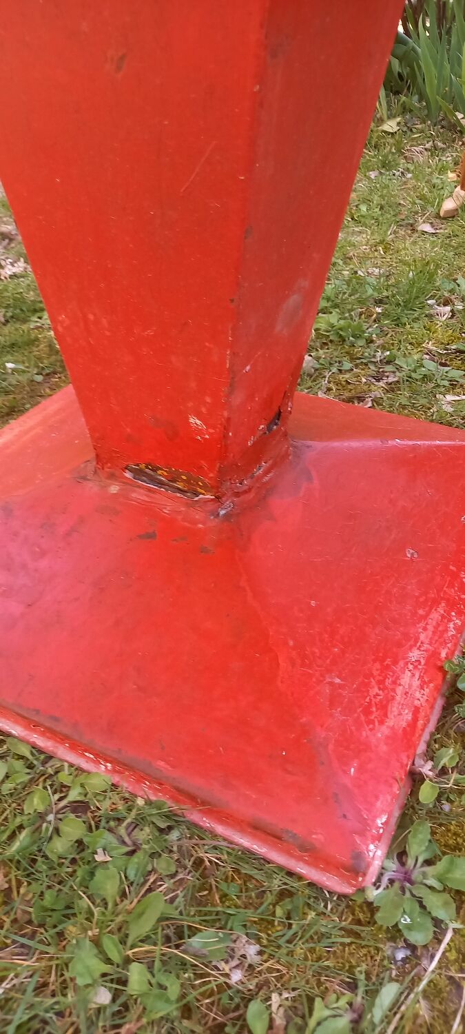 Tolix metal square table