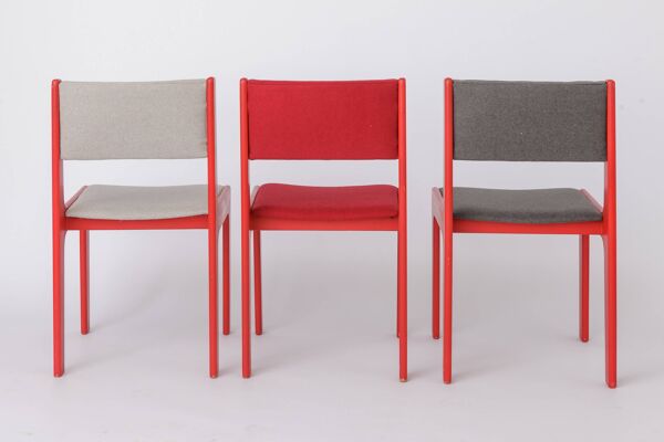 Chaises de salle à manger vintage Casala, ensemble de 5, chaises en bois de hêtre allemand des années 1950.
