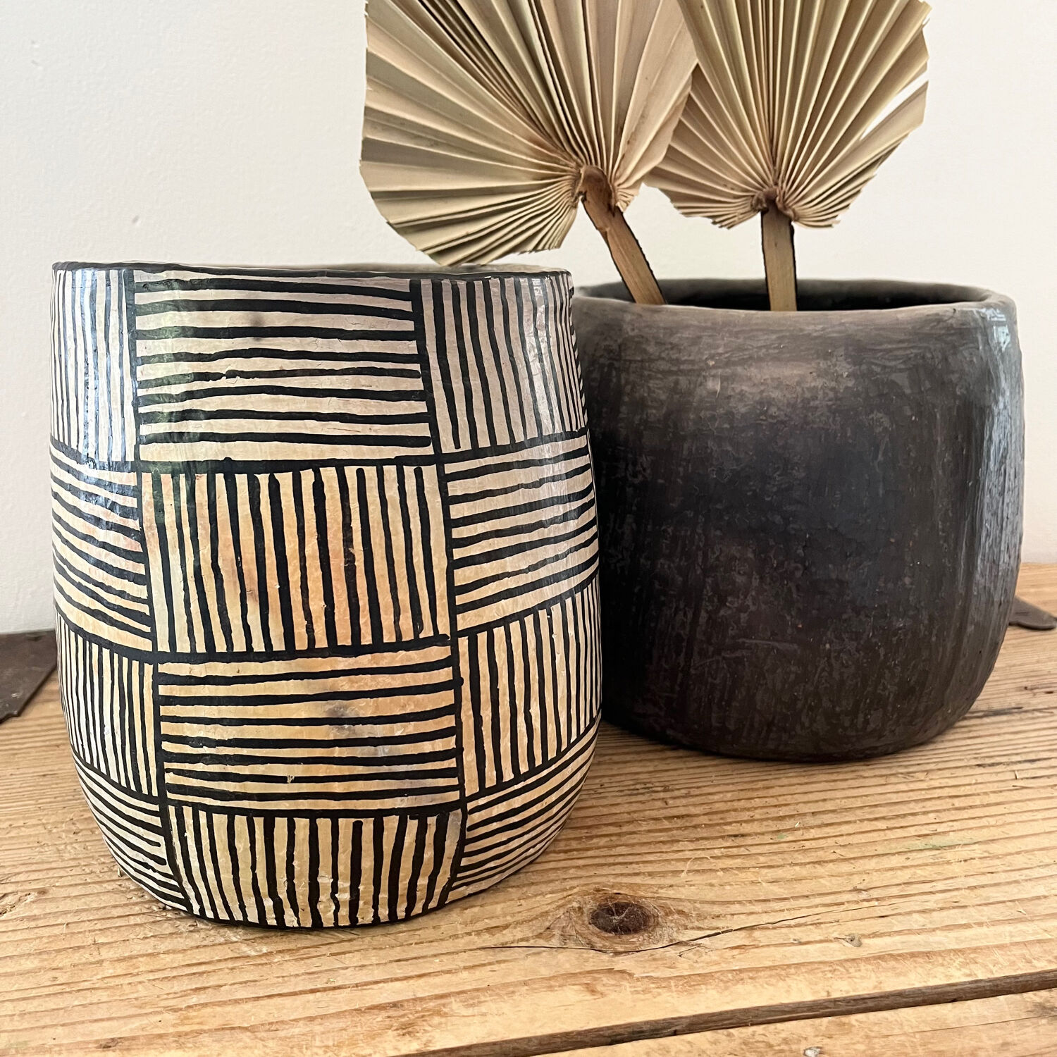 Grey terracotta vase