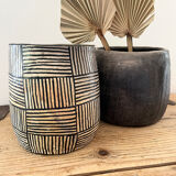 Grey terracotta vase