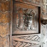 Portemanteau En Chêne Sculpté, Style Néo-gothique, XIXe Siècle