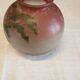 Round glass vase decorated with a landscape according to JS Peynaud.